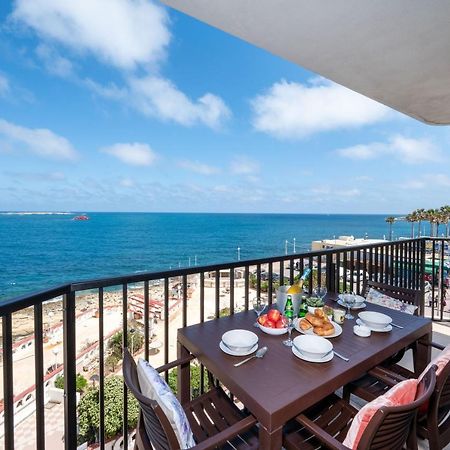 Islet Promenade Seafront Apartment With Large Corner Terrace By Getawaysmalta St. Paul's Bay Exterior photo